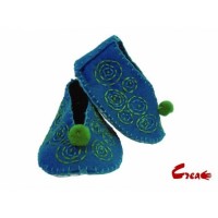 Scarpine Baby DIY kit - Turchese Feltro -