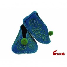 Scarpine Baby DIY kit - Turchese Feltro -